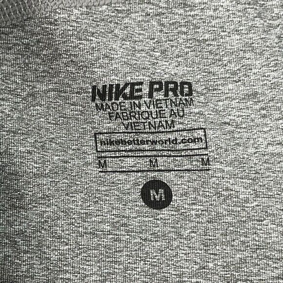 Nike Pro Leggings Gray Cropped Womens Size M Active Wear Performance Dri Fit - Picture 6 of 7